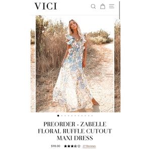Vici | Dresses | Vici Zabelle Floral Ruffle Cutout Maxi Dress | Poshmark